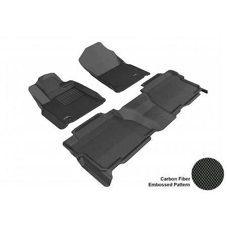 3D MAXPIDER TOYOTA TUNDRA 2007-2011 CREWMAX KAGU BLACK R1 R2 Floor Mat L1TY14801509